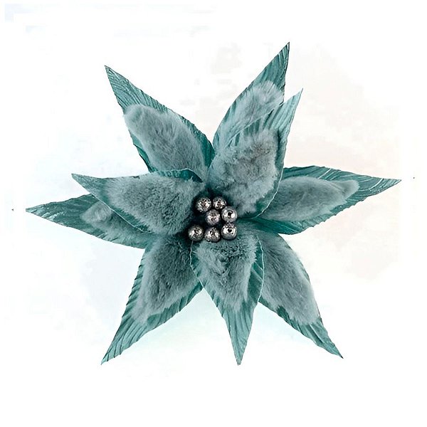 Poinsetia Decorativa de Natal - Verde - 50cm - 1 unidade - Rizzo