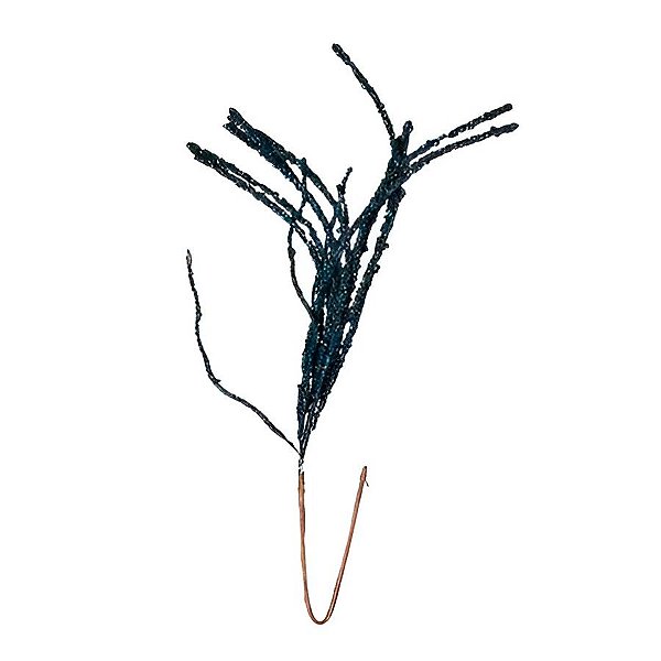 Galho Decorativo de Natal - Azul - 63cm - 1 unidade - Rizzo