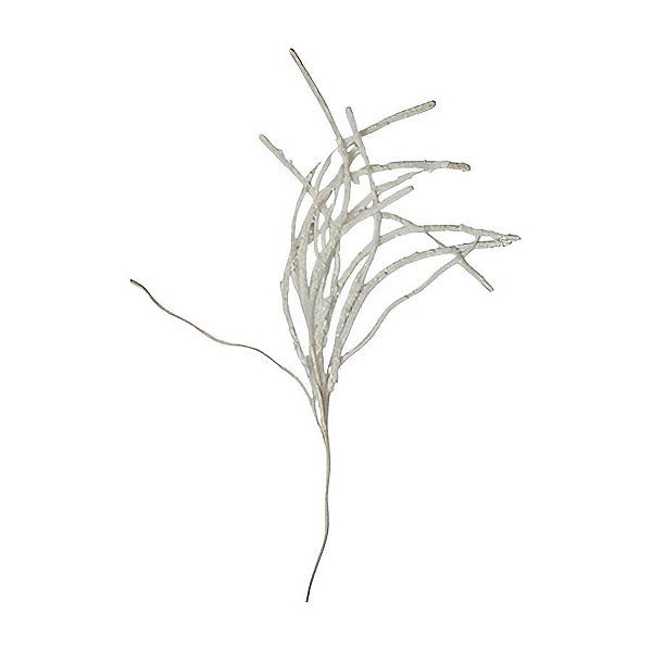 Galho Decorativo de Natal - Branco - 63cm - 1 unidade - Rizzo