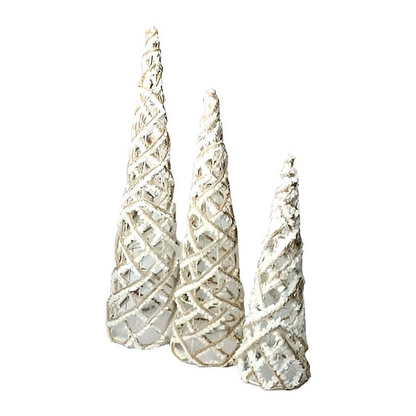 Árvore de Natal Decorativa - Branco - 60cm - 1 unidade - Rizzo