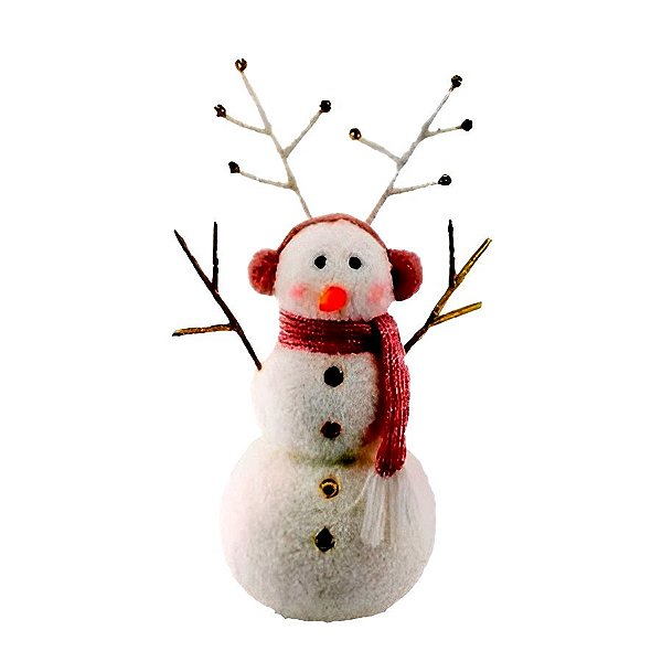 Boneco de Neve com Cachecol Decorativo de Natal - 1 unidade - Rizzo