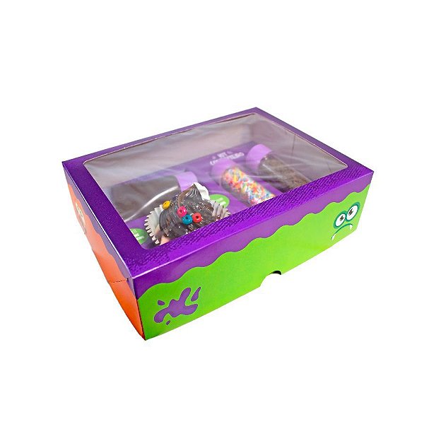 Caixa Kit Confeiteiro - Monstrinhos Divertidos  - 10 unidades - Ideia Embalagens  - Rizzo