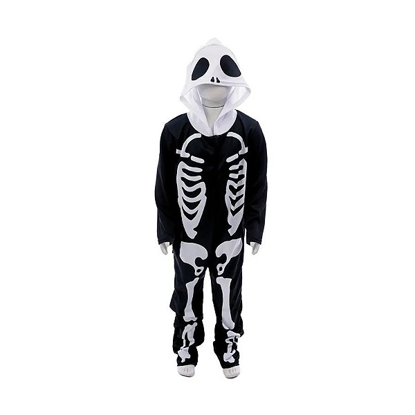 Fantasia Halloween Macacão Esqueleto Infantil - 1 unidade - Cromus - Rizzo