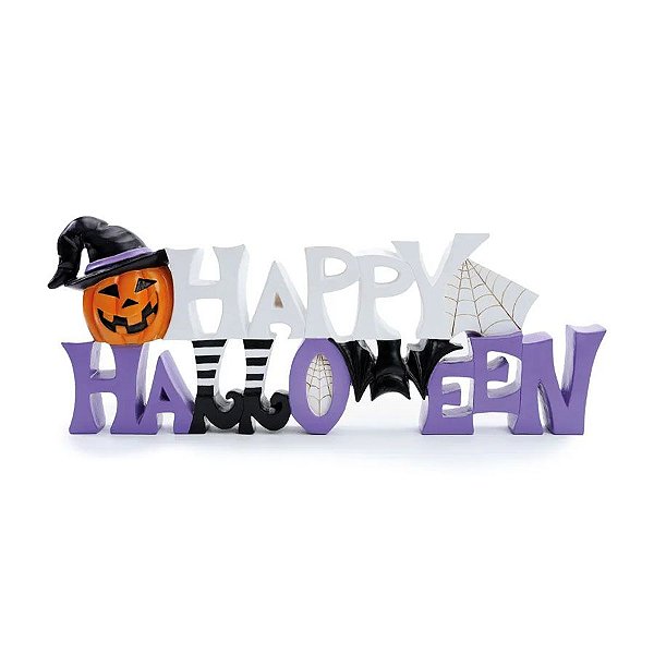Enfeite Decorativo Halloween - Happy Halloween Divertido - 16x38cm - 1 unidade - Cromus - Rizzo