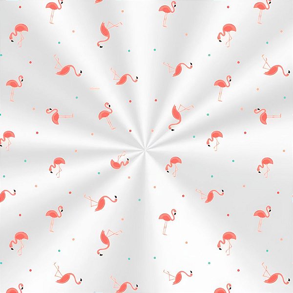 Saco Transparente Decorado - Flamingo Rosa - 100 unidades - Cromus - Rizzo
