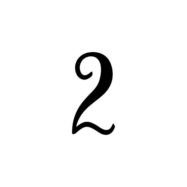 Transfer Para Balão Lettering Preto - Topo de Bolo Número Dois - 1 unidade - Cromus - Rizzo