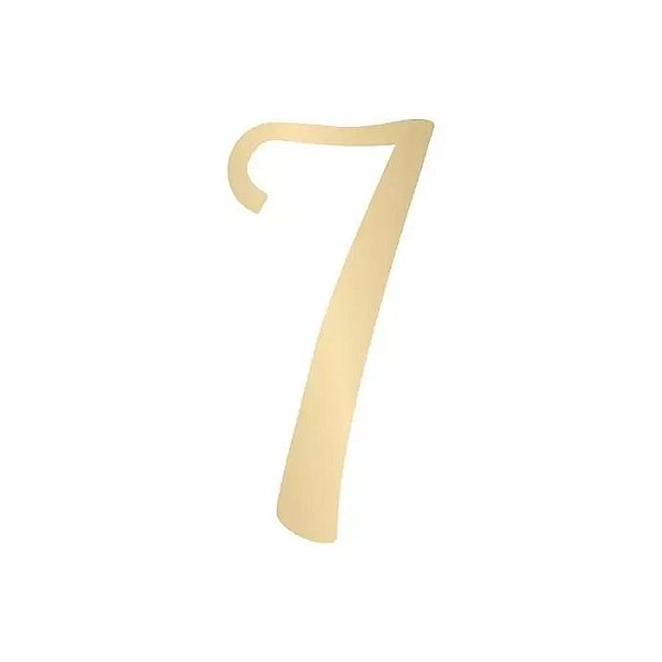 Transfer Para Balão Lettering Dourado - Número Sete - 1 unidade - Cromus - Rizzo