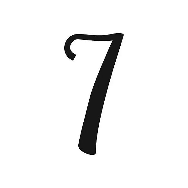 Transfer Para Balão Lettering Preto - Número Sete - 1 unidade - Cromus - Rizzo
