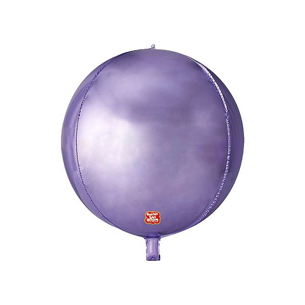 Balão de Festa Metalizado 25" 63cm - Orbz Tradicional - Roxo - 1 unidade - Balões São Roque - Rizzo