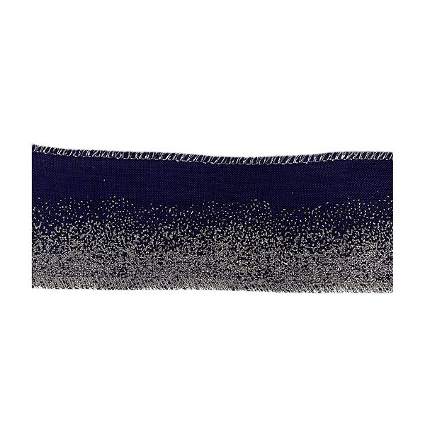 Fita Decorativa Azul com brilho prateado - 6,5x914cm - 1 unidade - Rizzo