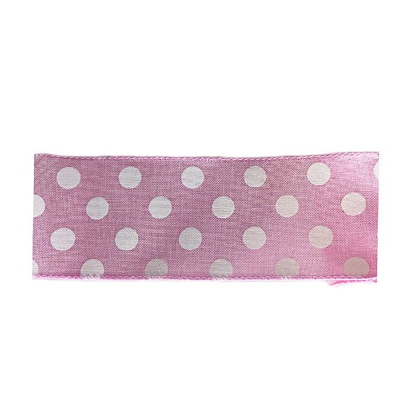 Fita Decorativa de Natal - Poá Rosa Bebê - 6,5x914cm - 1 unidade - Rizzo