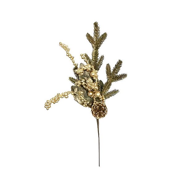 Galho Gold de Natal - 47cm - 1 unidade - Rizzo
