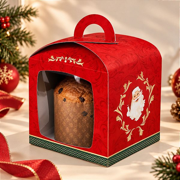 Caixa Panetone de Natal - Noel Vitoriano - 10 unidades - Cromus - Rizzo
