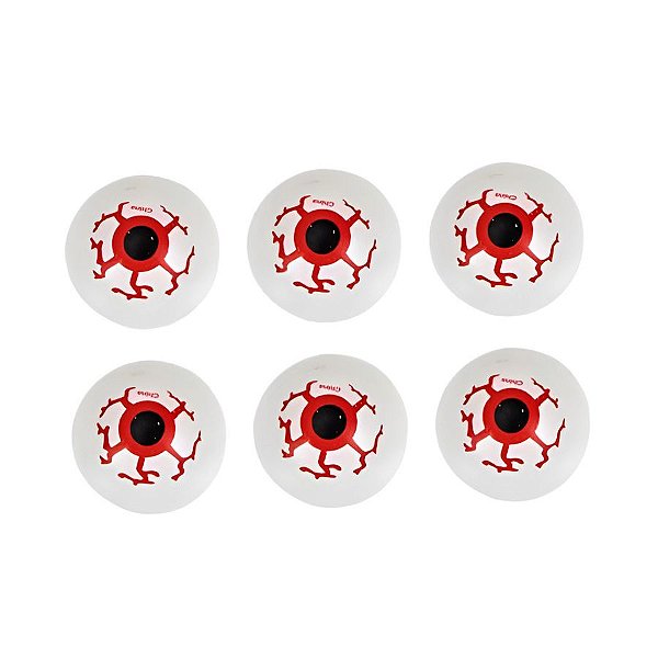 Enfeite Decorativo Halloween - Olhos - 6 unidades - Rizzo
