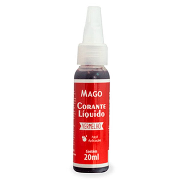 Corante Líquido Vermelho 20 ml Mago  Confeitaria