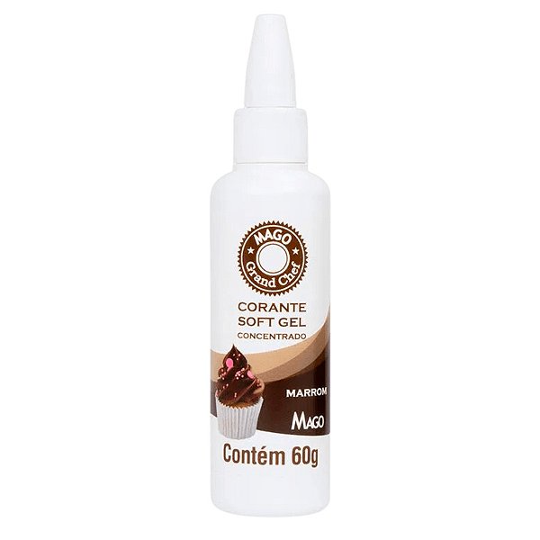 Corante SoftGel Marrom 60g Mago