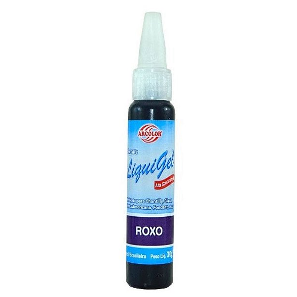 Corante Liquigel Roxo 30g Arcolor Rizzo Confeitaria