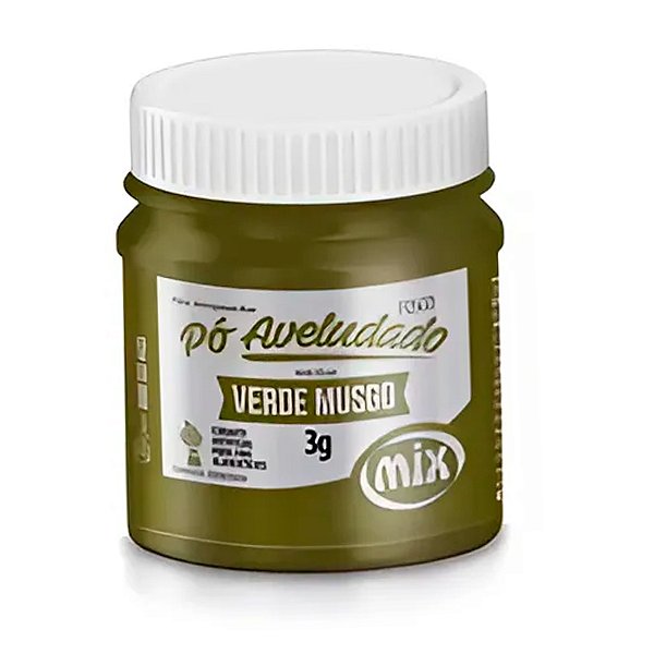 Pó aveludado Verde Musgo 3g Mix Rizzo Confeitaria
