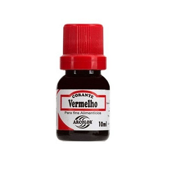 Corante Liquido Vermelho 10ml Arcolor