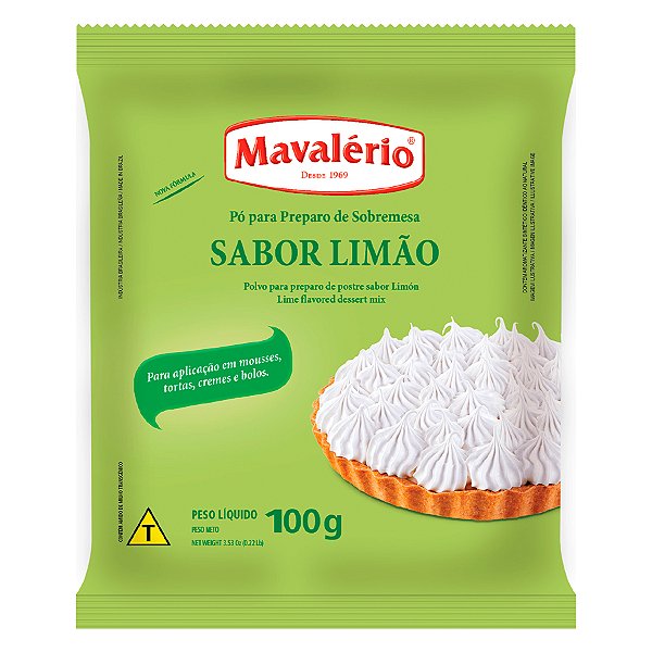 Pó para Prepraro de Sobremesas Sabor Limão - 100 g - Mavalério