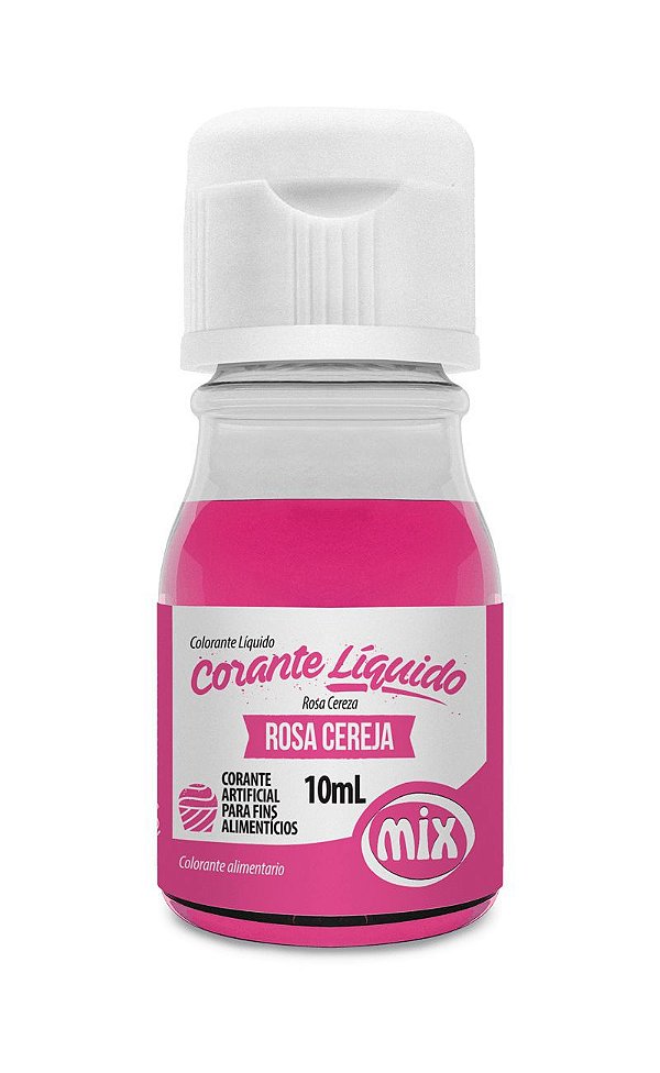 Corante Liquido Rosa Cereja 10ml Mix