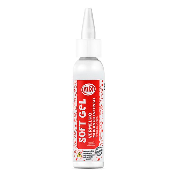 Corante Softgel Vermelho Morango Intenso 60g Mix