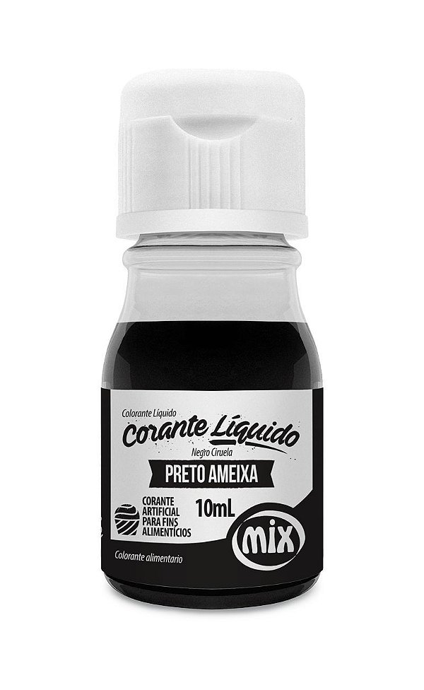 Corante Liquido Preto Ameixa 10ml Mix