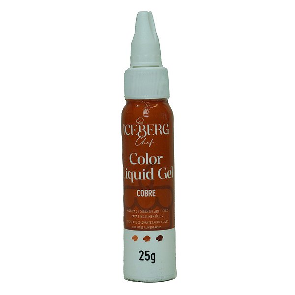 Corante Liquid Gel Cobre 25g - Iceberg