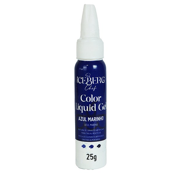Corante Liquid Gel Azul Marinho 25g - Iceberg