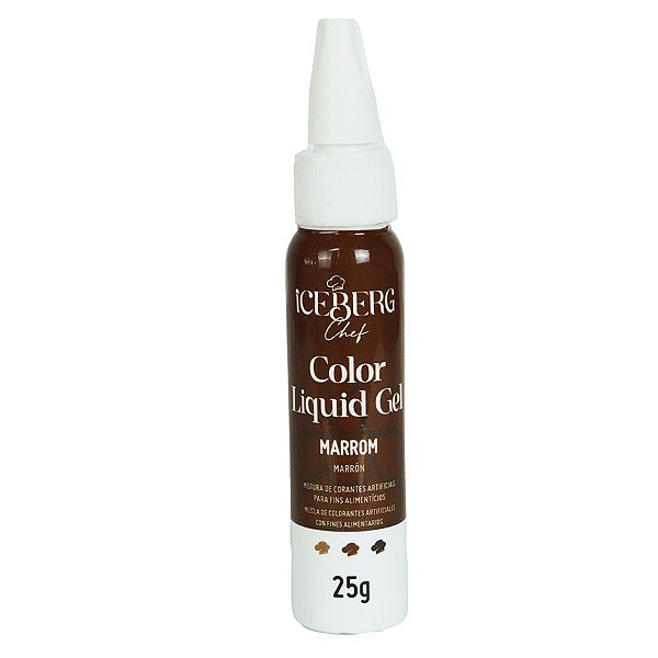 Corante Liquid Gel Marrom 25g - Iceberg
