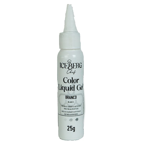 Corante Liquid Gel Branco 25g - Iceberg