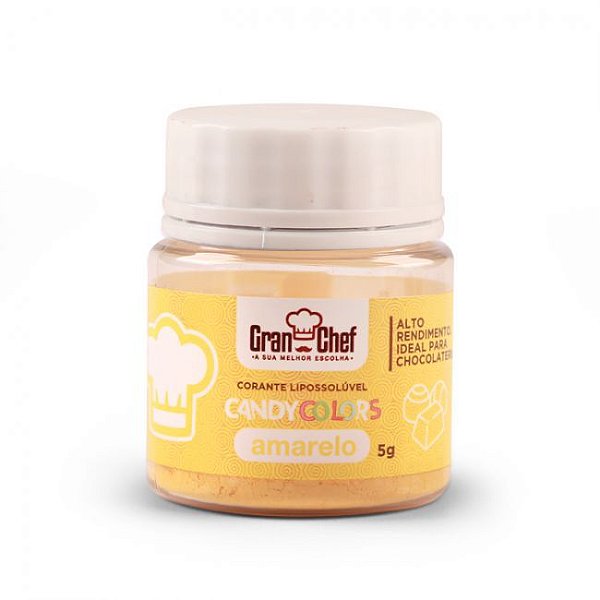 Corante em Pó Lipossolúvel Candy Colors Amarelo 5g Granchef