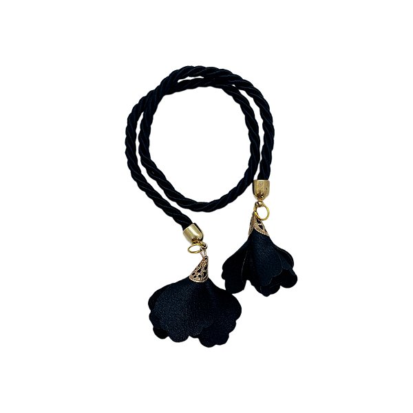 Cordão Decorativo - Preto Flor - 32cm - 1 unidade - Rizzo