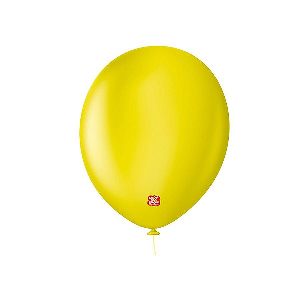 Balão Profissional Premium Uniq 9''23cm - Amarelo Citrus - 25 unidades - Balões São Roque - Rizzo