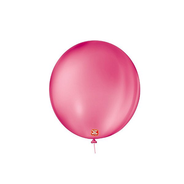 Balão de Festa Látex Liso 9''23cm Redondo  - New Pink - 50 unidades - Balões São Roque - Rizzo