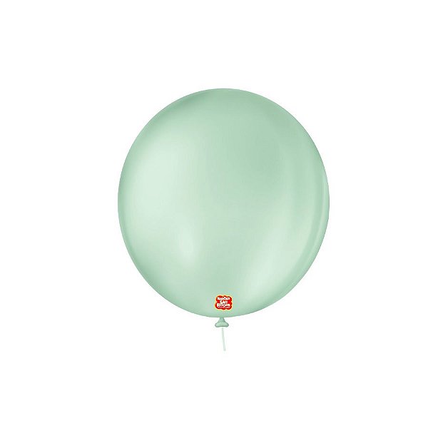 Balão de Festa Látex Liso 9''23cm Redondo  - Verde Hortelã - 50 unidades - Balões São Roque - Rizzo