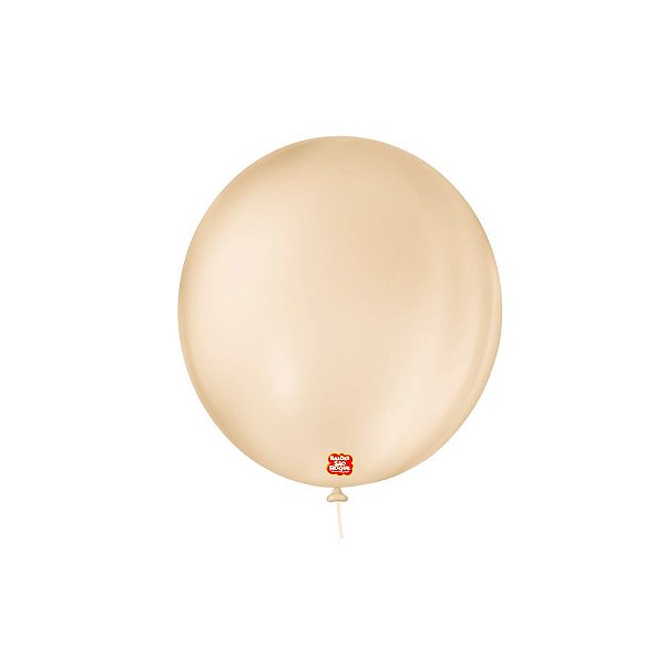 Balão de Festa Látex Liso 9''23cm Redondo - Bege  - 50 unidades - Balões São Roque - Rizzo