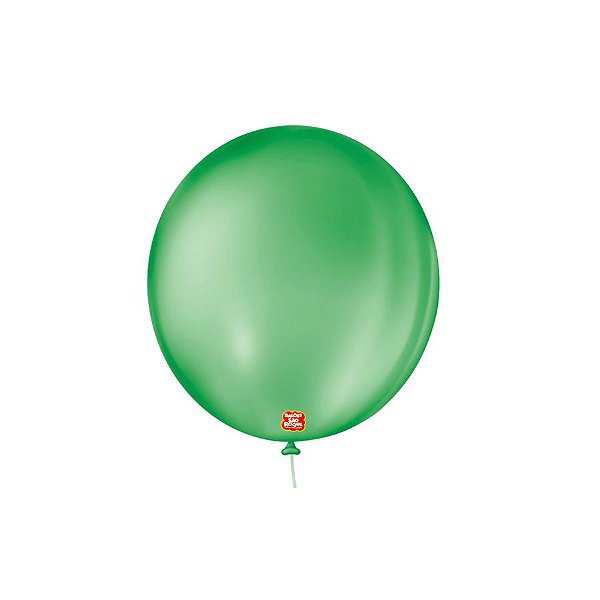 Balão de Festa Látex Liso 9''23cm Redondo - Verde Bandeira  - 50 unidades - Balões São Roque - Rizzo
