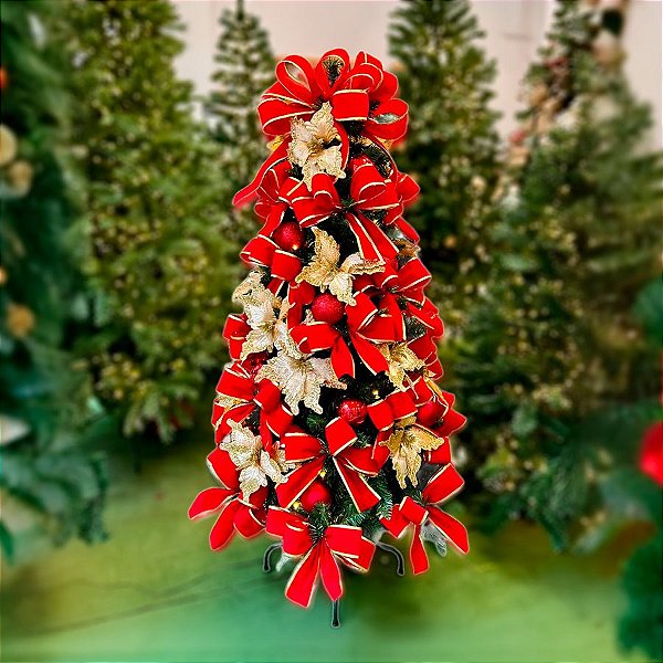 Kit Decoração para Árvore de Natal de 2,10m - Vermelho - 1 unidade - Rizzo