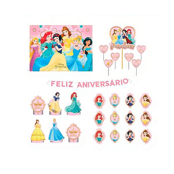 Kit Festa Fácil Princesas Disney - 39 unidades - Piffer - Rizzo