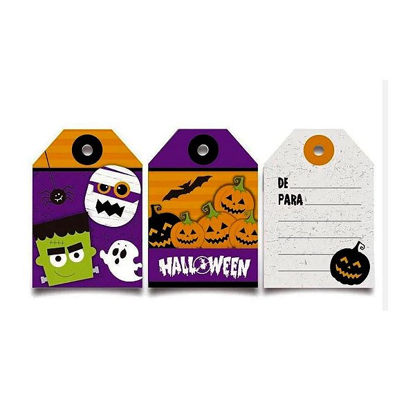 Tag decorativa -  Halloween - 12 unidades - Cromus - Rizzo