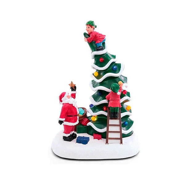 Cenário de Natal - Árvore com luz, som e movimento - 30cm - 1 unidade - Cromus - Rizzo