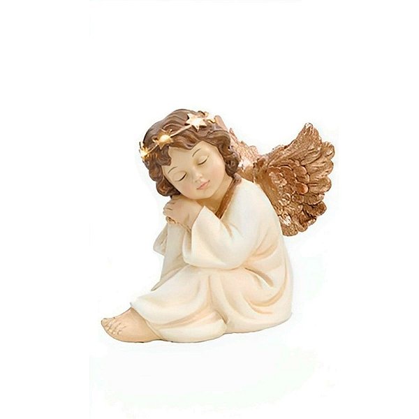 Enfeite de Natal - Anjo Dormindo - Direita - 17cm - 1 unidade - Cromus - Rizzo