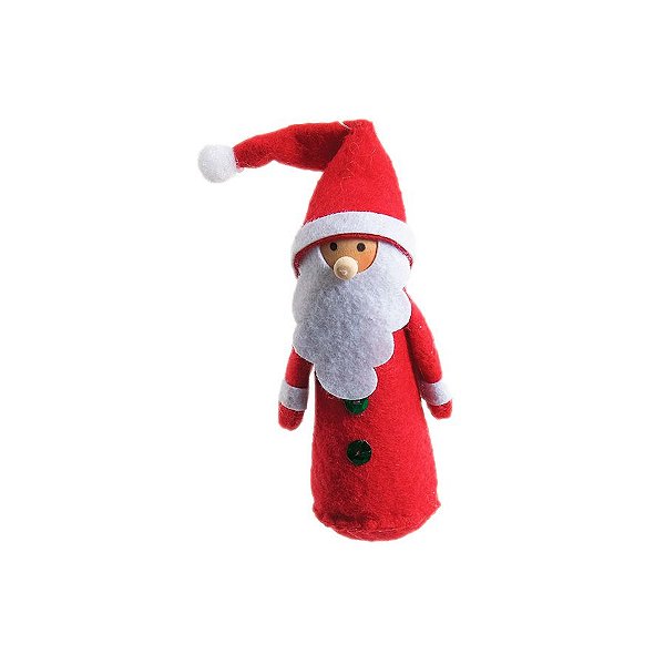 Enfeite de Natal para pendurar- Papai Noel Vermelho Tecido - 13,5cm - 1 unidade - Cromus - Rizzo