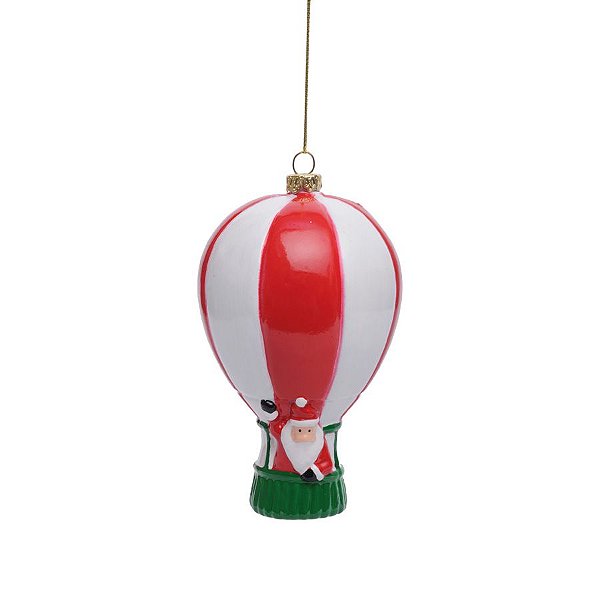Enfeite de Natal para pendurar - Balão Papai Noel - 13cm - 1 unidade - Cromus - Rizzo
