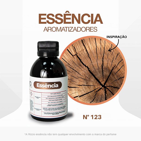 Essência Madeira Nobre Concentrada para Ambientes N°123 - 100 g - 1 unidade - Rizzo