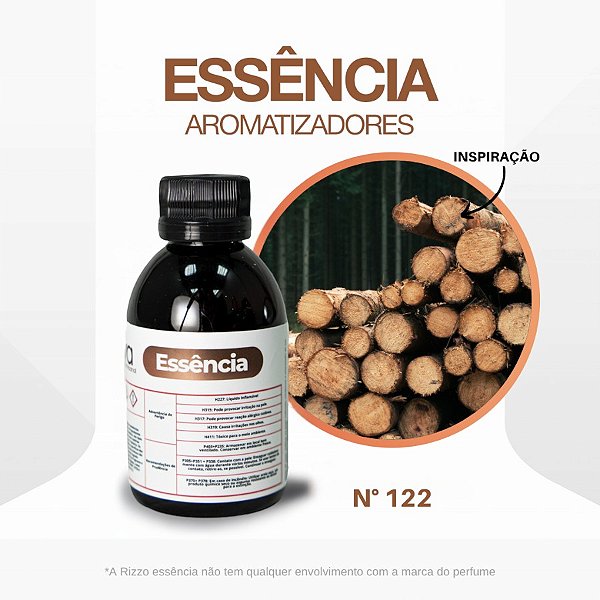 Essência Madeira do Oriente Concentrada para Ambientes N°122 - 100 g - 1 unidade - Rizzo