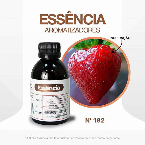 Essência Strawberry Kiss Concentrada para Ambientes N°192 - 100 g - 1 unidade - Rizzo