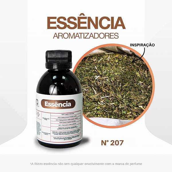Essência Yerba Mate Concentrada para Ambientes N°207 - 100 g - 1 unidade - Rizzo