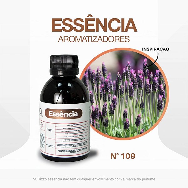 Essência Lavanda Francesa Concentrada para Ambientes N°109 - 100 g - 1 unidade - Rizzo